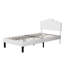Ensemble de 2 lits simples tapissier à tête de lit ajustable-101084988