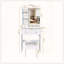 Petit meuble-lavabo moderne avec éclairage DEL, prise de courant et rangement-1861206445