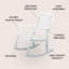 Chaise berçante en bois massif Armany Nesta-87691039