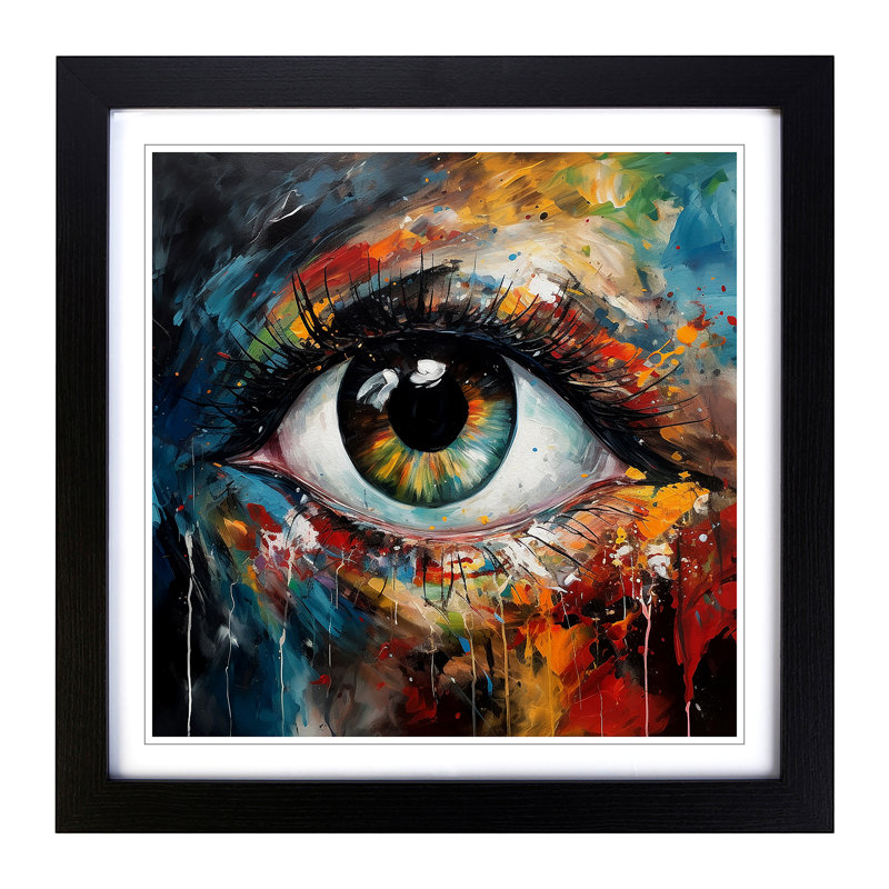 Single Picture Frame Print on Wood, Black