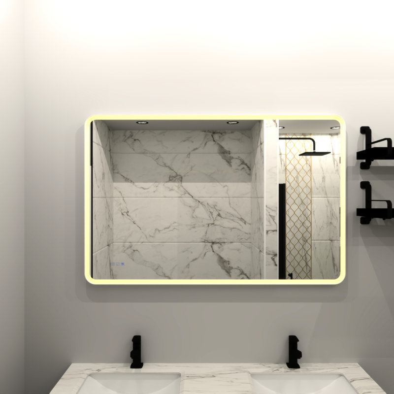 Miroir de salle de bain à DEL à brouillard 60 X 36