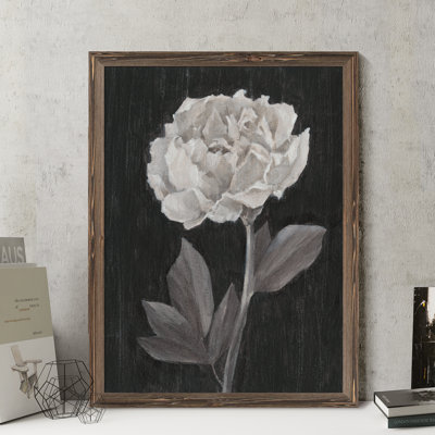 «Black and White Flowers IV» par Paul Cezanne - reproduction d'art encadrée