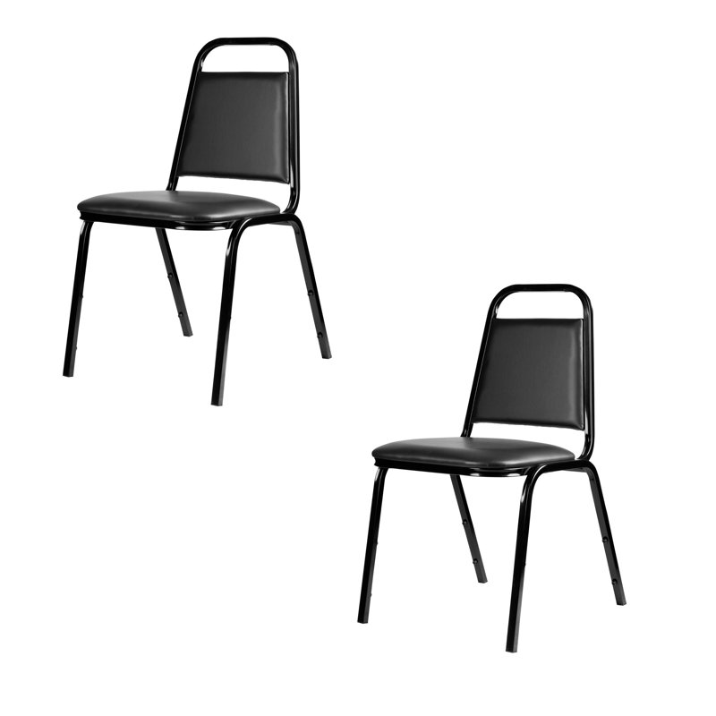 Stella Stack Chair, Pack of 2, Black