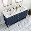 Ensemble de meuble-lavabo double 60 po avec comptoir en quartz Calletano