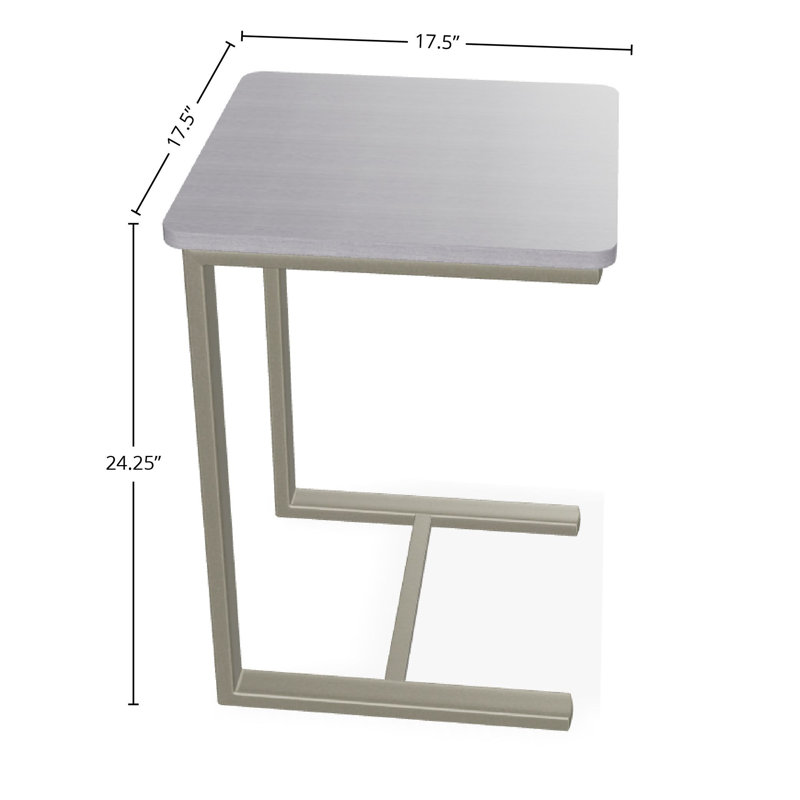 Outdoor Square Side Table, Gray/Storm