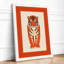 Geometric Tiger Art Deco - Framed Print-1225347697-1225347727