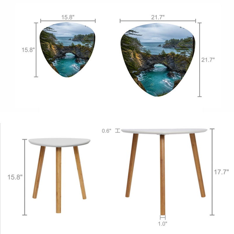 Ensemble de 2 tables basses gigognes Triangle