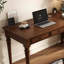 Bureau en chêne rouge massif avec tiroirs de rangement-2048841118