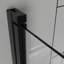 Porte de douche pivotante à panneau pivotant de 32 à 33,2 po de largeur, verre trempé de 6 mm, finition noire, installation réversible, pivot pivotant à 180 °, charnières pliantes bi, bandes d'étanchéité magnétiques pour le nettoyage à sec-118932967