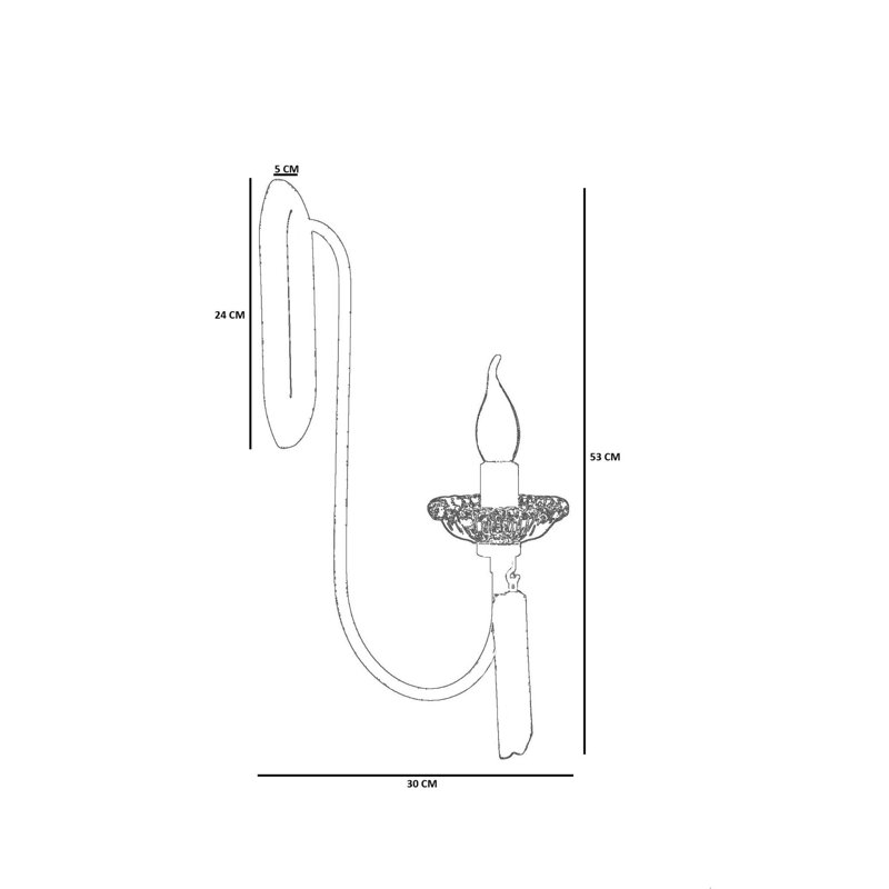 Lampe murale, Noir