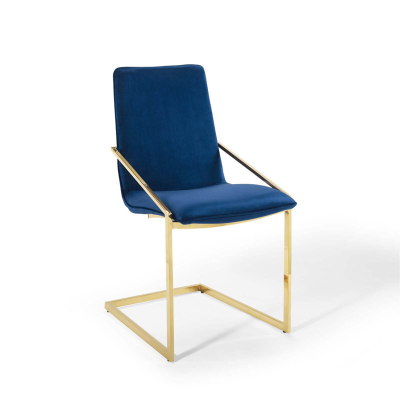 Fauteuil de salle à manger Pitch, Bleu marine