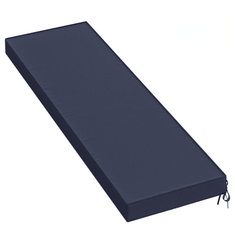 Coussin de banc d'extérieur 60 po x 18 po x 3 po Coussins de siège intérieur et extérieur, L 60 po x P 18 po, Marine