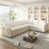Tissu beige et blanc est en rupture de stock
