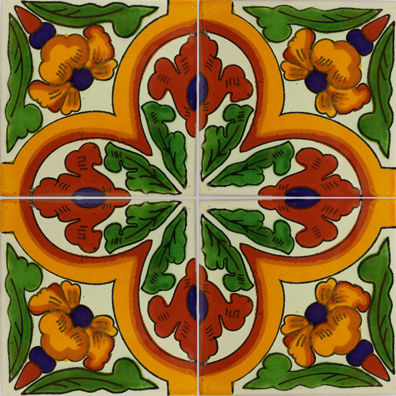 Carreaux mexicains 4,2 "x 4,2" 9 pièces TalaMex Ada Talavera