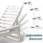 Ensemble 3 pièces de chaises longues inclinables en plastique PEHD pour l'extérieur-106894115