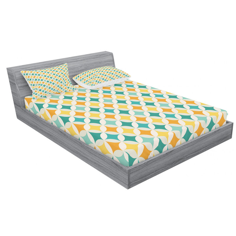 Microfiber Floral Sheet Set, Queen Sheet Set with Pillowcase