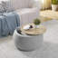 Repose-pieds rond avec rangement Dariyan-1040739880
