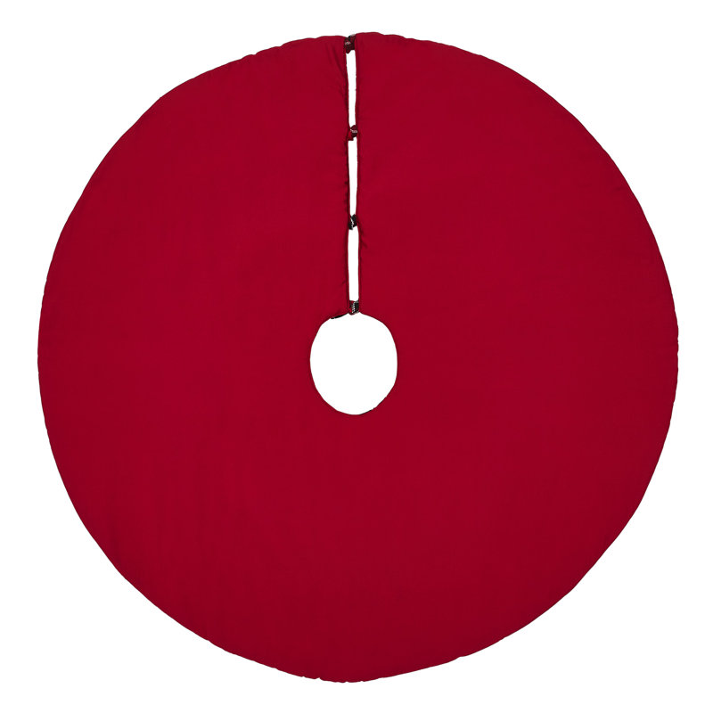 Jupe d'arbre à carreaux rouge et noire Tartan 48