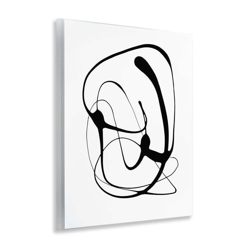 Art mural noir sur tourbillon moderne par Lanie Loreth