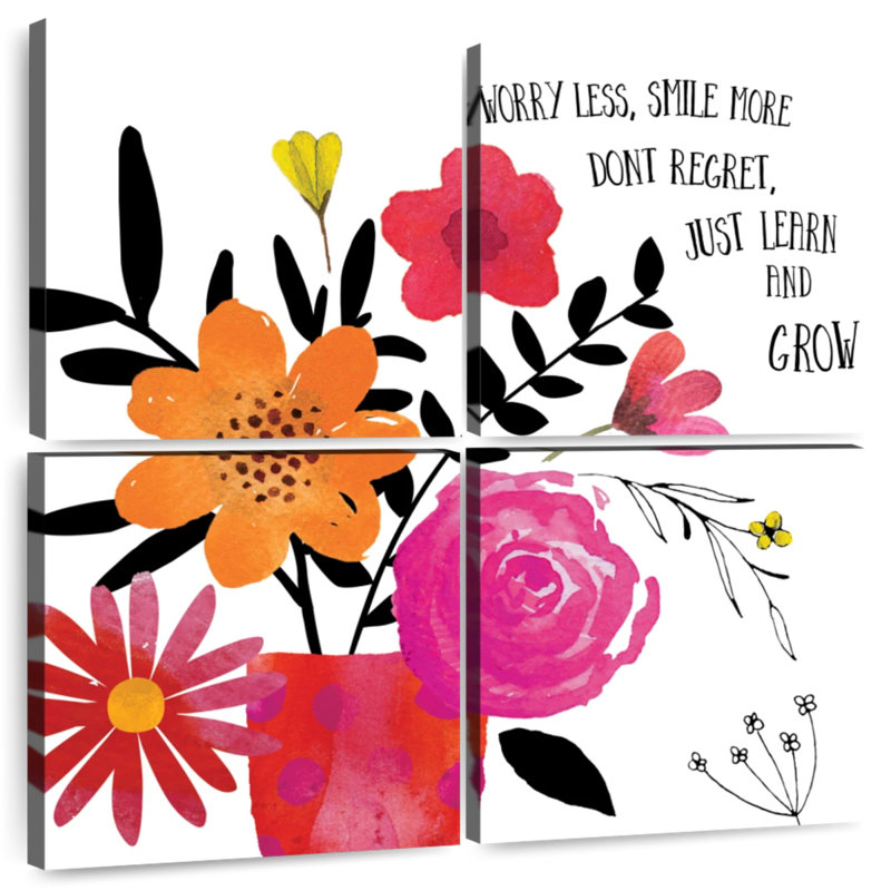 Tergel Floral Worry Less Smile More