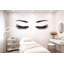 Adhésif mural cils, art mural cils, décor de studio de beauté, peinture de cils souriants, autocollant mural de salon 554MV-444397131