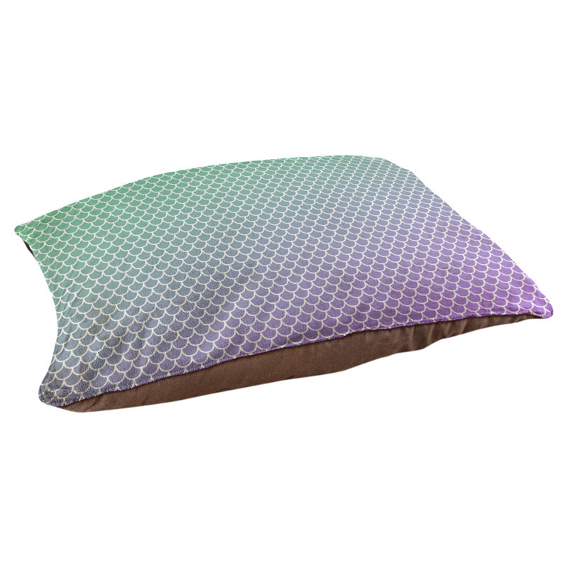 Coussin d'extérieur Campion, Moyen (L 29,5 po x P19,5 po x H 9,5 po), Vert / mauve
