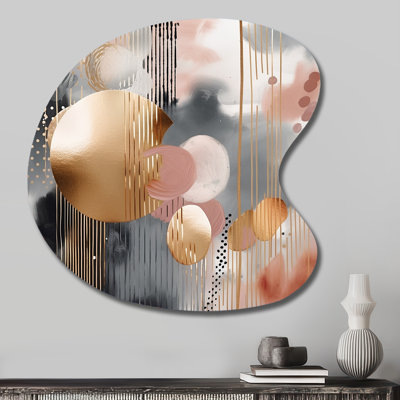 Eckstein - Asymmetrical Abstract Marble Metal Wall Art, Unique Shape Metal Wall Sculpture Print