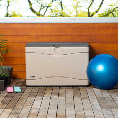 Lifetime Water Resistant Plastic Lockable Deck Box