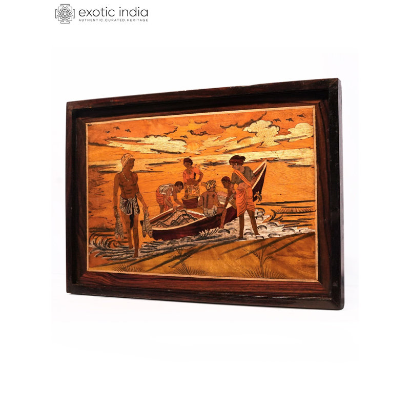Kallalagar Temple Oil Painting by Gokulam Vijay – 60" x 96" Large Handmade Indian Canvas Art, Traditional Spiritual Wall Décor