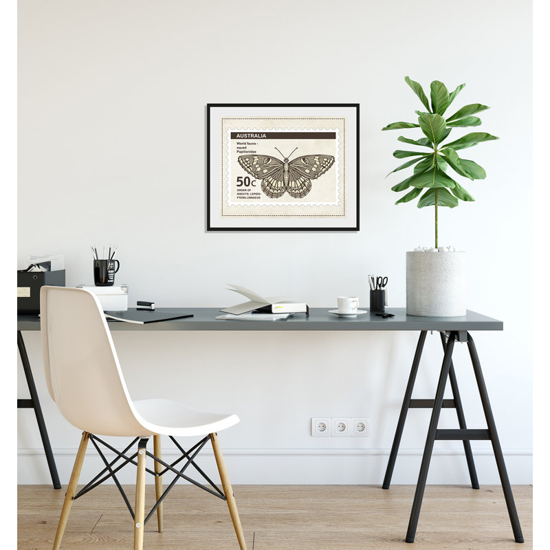 Butterfly - Single Picture Frame Print, 60 cm H x 50 cm W