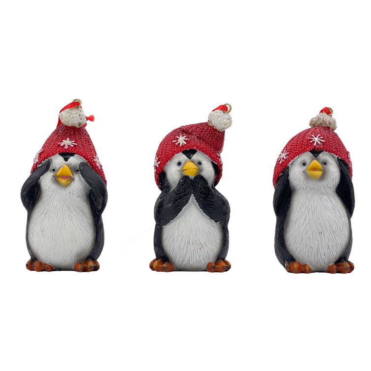 Classic Retro Christmas Special Characters Ornament set topper penguin –  Noshing_Nostalgia