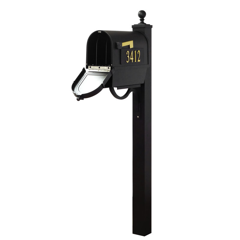 Berkshire Post Mounted Mailbox