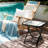 Metal Square Patio Folding Side Table-690909783