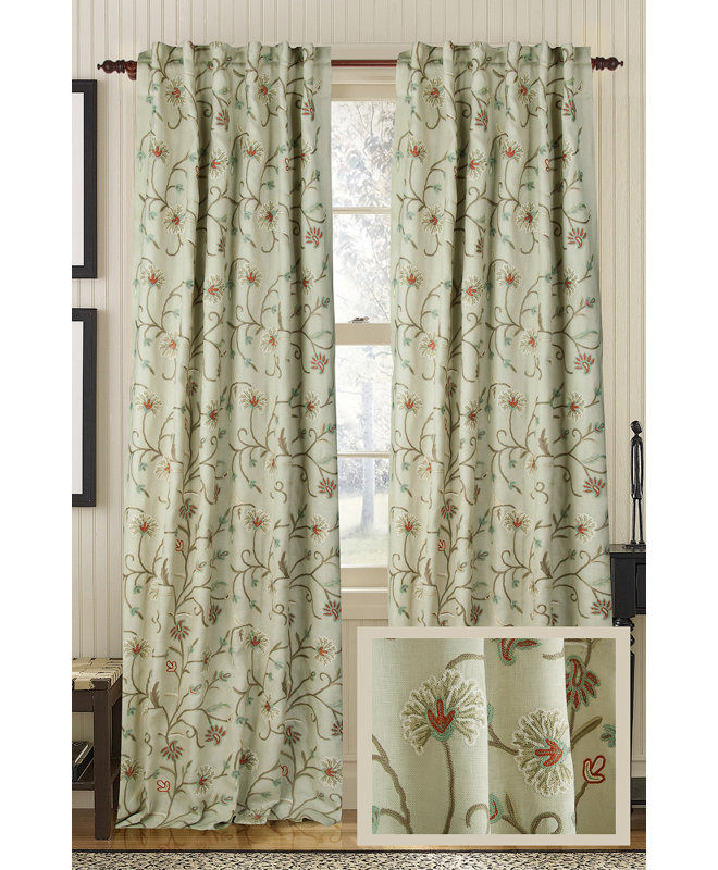 Harmony Semi Sheer Curtain, 50" W x 108" L, Boulder