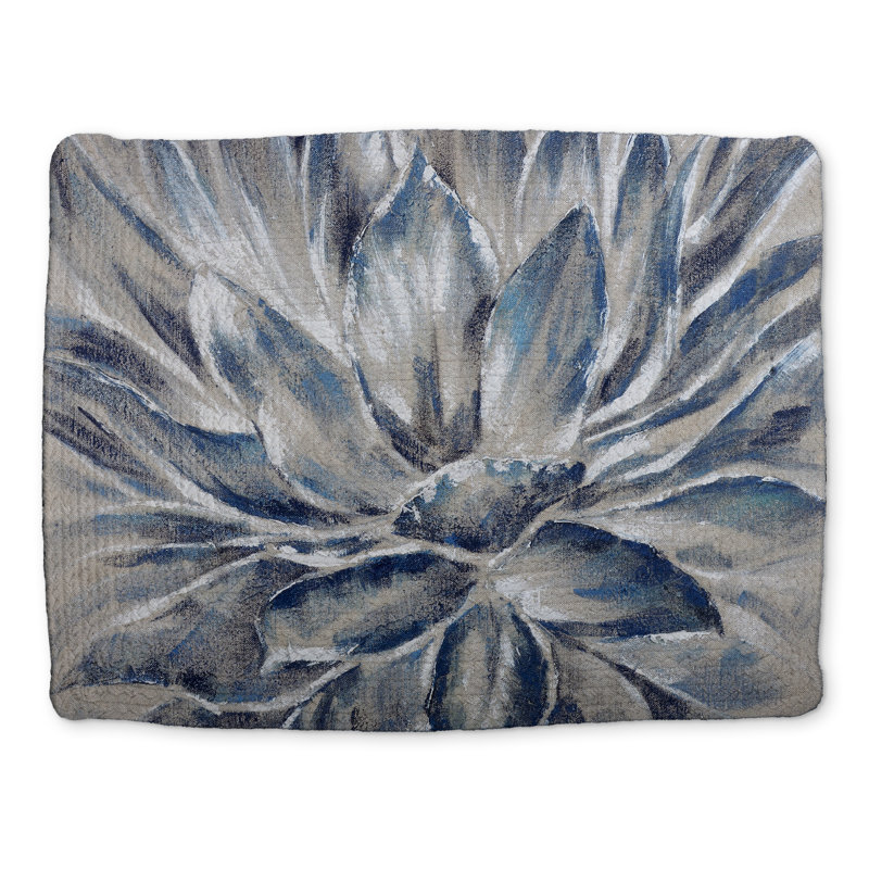 Blue & Gray Flower Botanical Braided Placemat | Home Decor