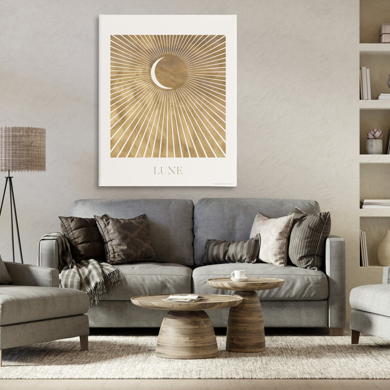 Art mural sur toile Lune Boho Moon par Reinders, H 48 po x l 36 po