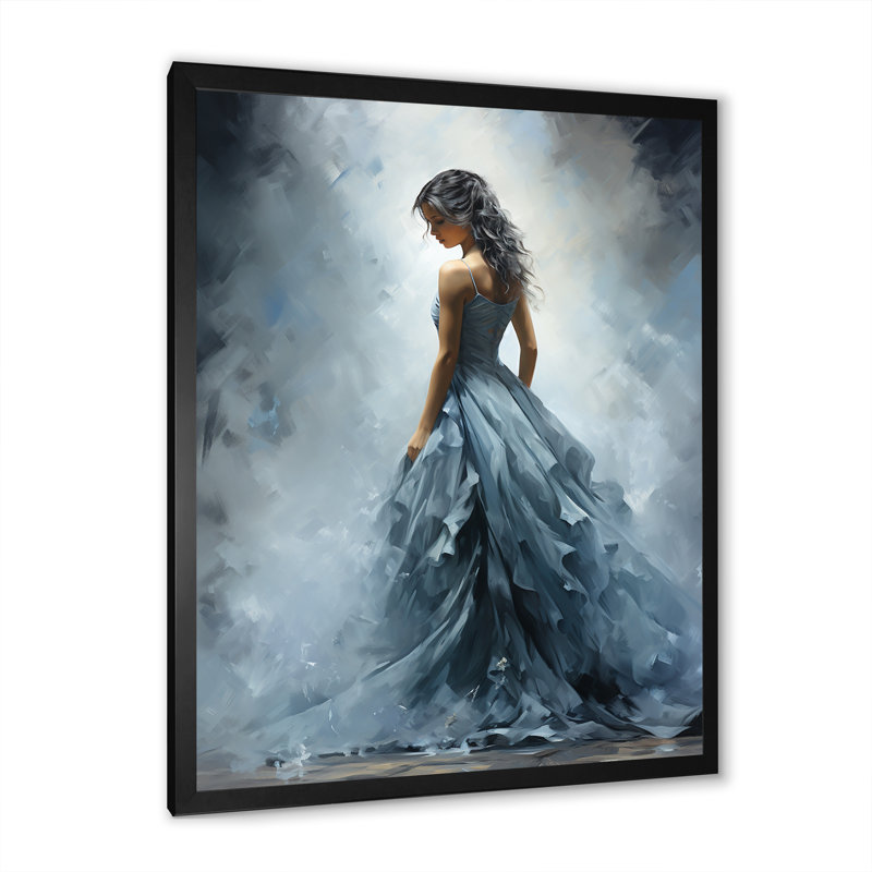 Gris Adagio Dance Ballet - Ballet, art mural, Cadre simple noir, H 20 po x l 12 po x P 1 po