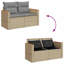 Ensemble de canapé de jardin beige