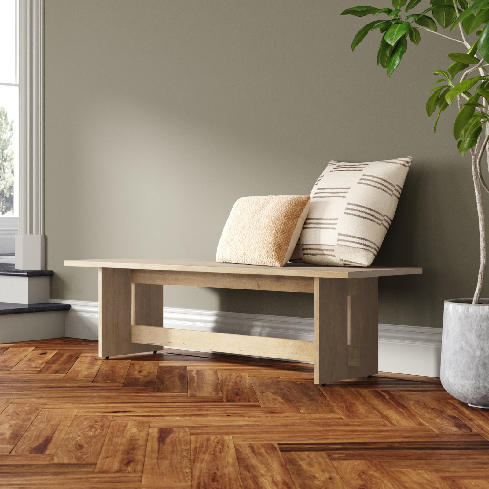 Dalina Bench, Natural Brown