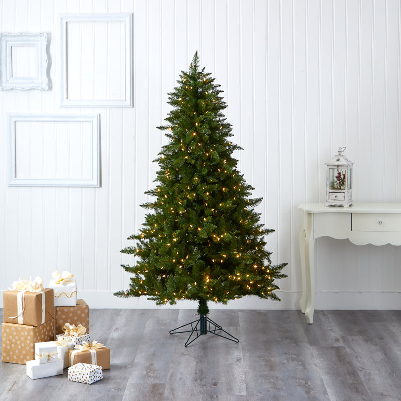 Lighted Artificial Christmas Tree, 6.5' H