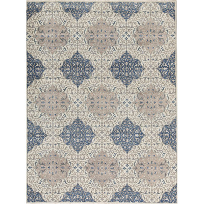 Wool Damask Area Rug