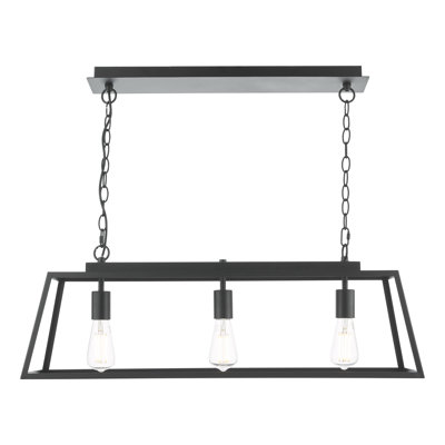 3 - Light Matt Black Pendant