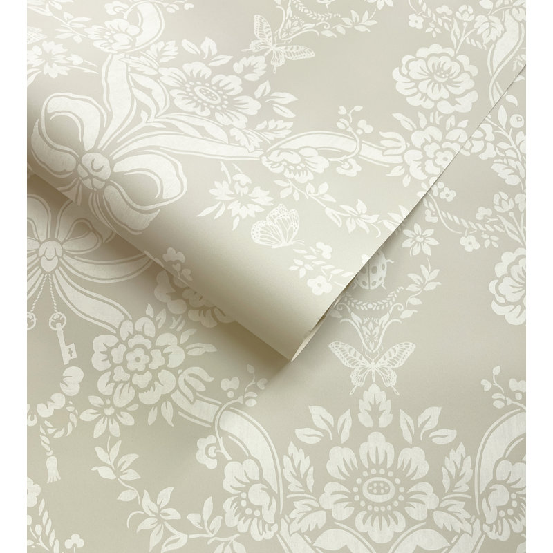 Papier peint taupe Bow, Beige