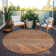 Machine Washable Indoor/Outdoor Christain ACN1266 Copper Rug