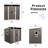 6Ft X 5Ft Outdoor Iron Shed With Storage Space - Galvanized Structure For Durability, Transparent Plate Enhanced , Padlockable Sliding Door, Easy Assembly, Tools Supplied Metal Unit Frame Sturdiness,-122098281