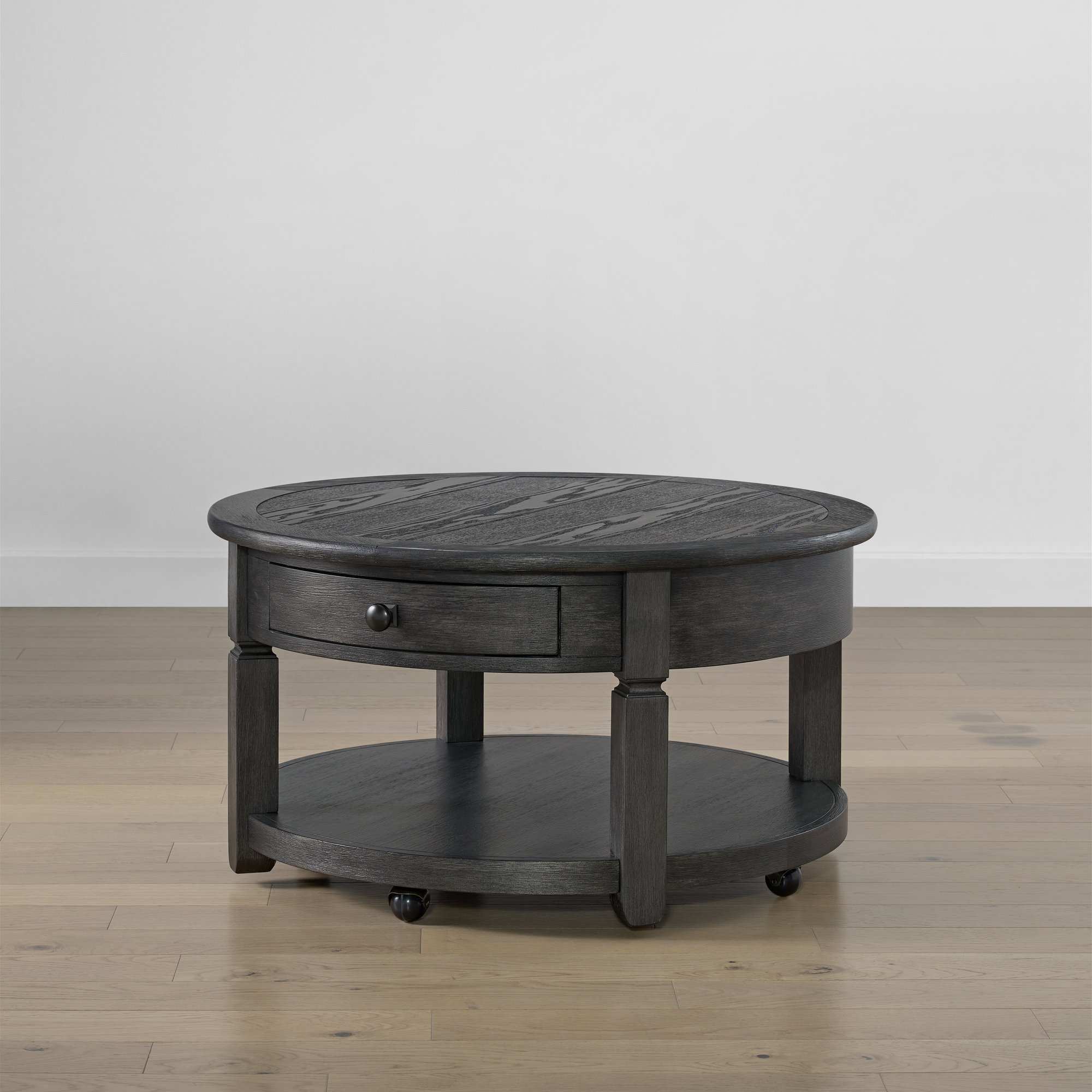 Red Barrel Studio® Brownstone Round Coffee Table With Storage | Wayfair