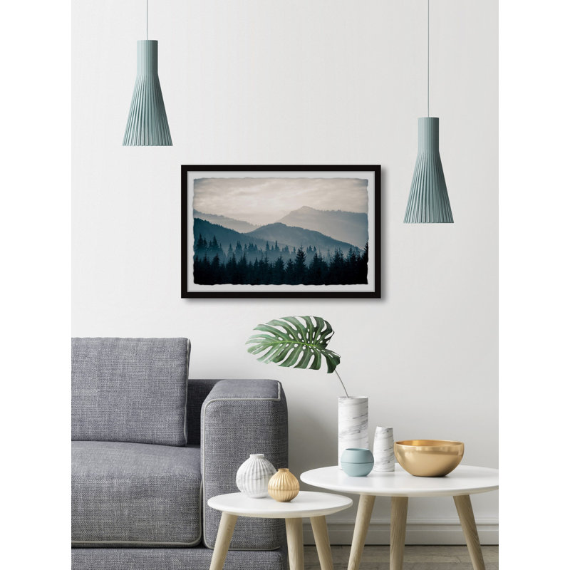Forest Morning View 1 Piece Single Picture Frame Painting, 20cm H x 30cm W x 3.81cm D