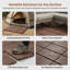 44 tuiles de plancher de drainage à emboîtement 44 pièces, pavés de patio extérieur 12 po x 12 po, imperméable toutes saisons, texture de grain de bois antidérapant, PP robuste-126186059