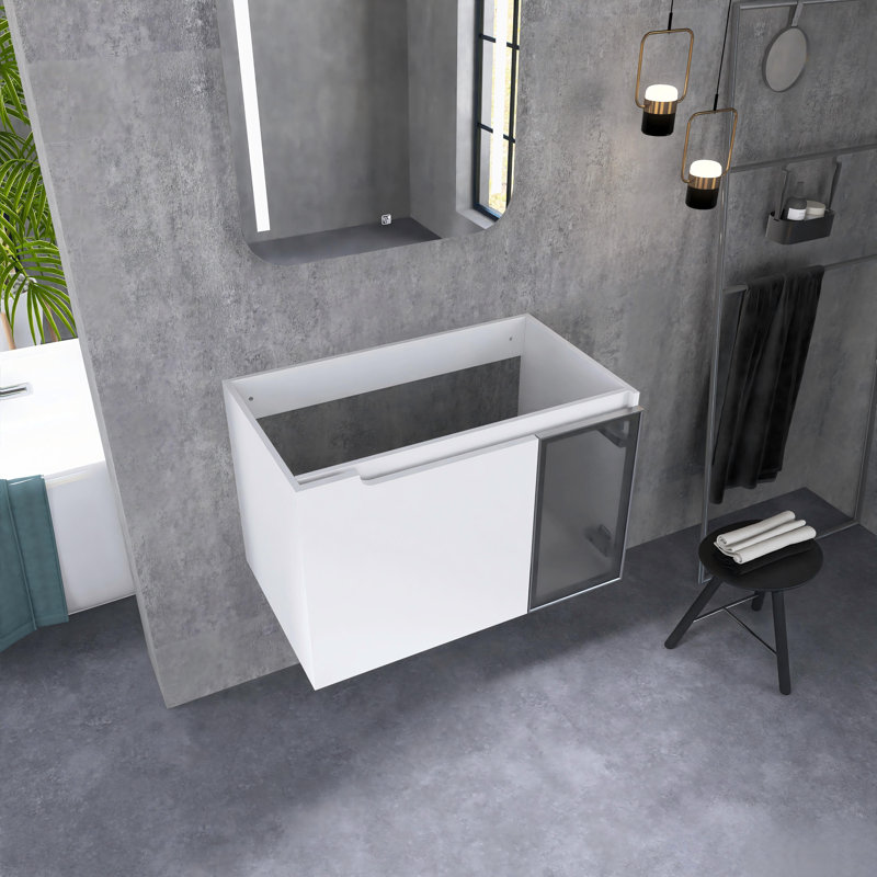 Base de meuble-lavabo simple 30 po avec portes à fermeture douce, 30"