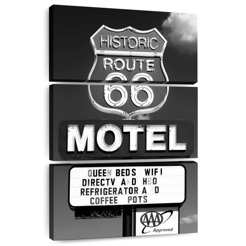 Mehar historique Route 66, H 32 po x l 20 po